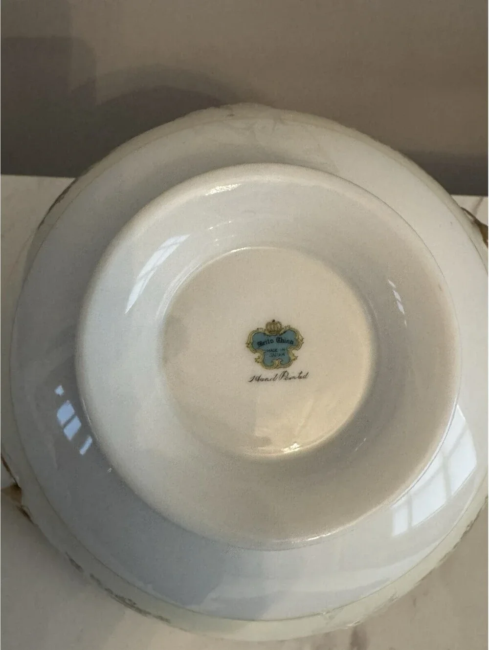 Vintage Saito China Hand Painted Floral Gold Gilt Covered Tureen Japan